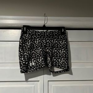 Under Armour Black and White Spandex Shorts